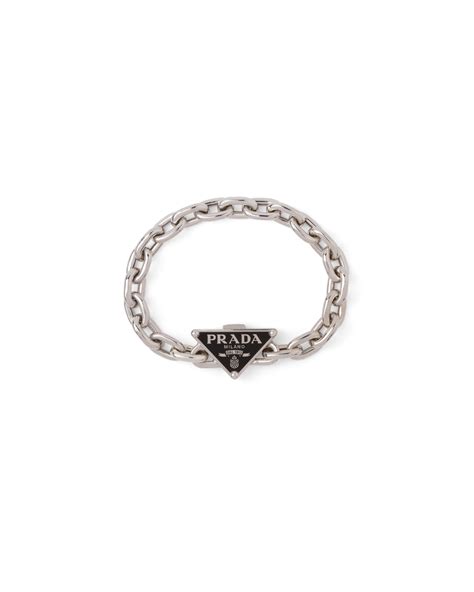 prada friendship bracelet|Prada silver necklace.